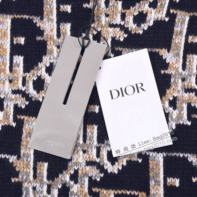 Dior專櫃迪奧2023FW新款提花針織圓領毛衣 男女同款 tzy3066